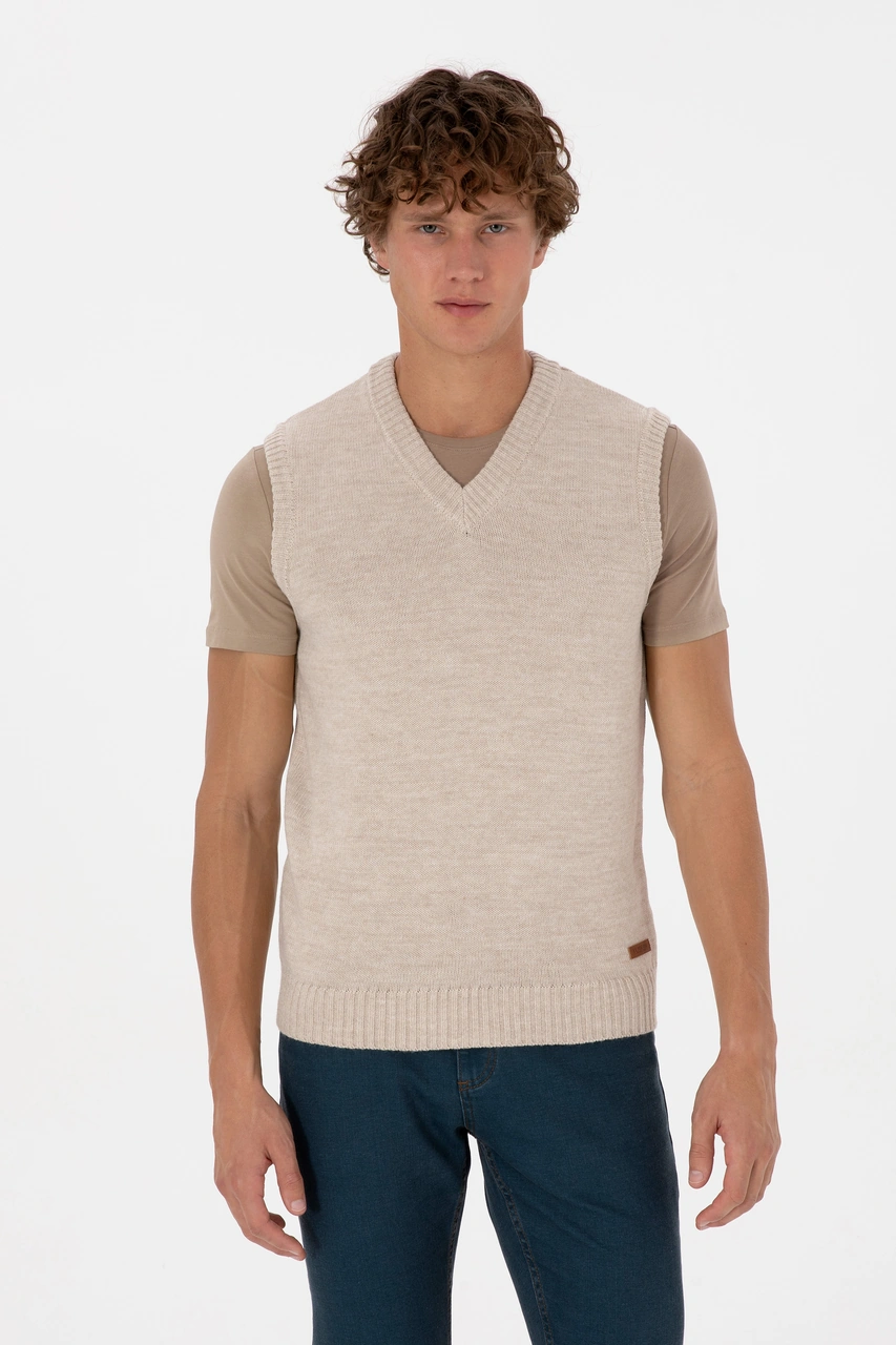 U.s. Polo Assn. Erkek Koyu Bej Süveter 50318158-vr088 Koyu Bej