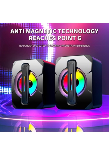 Işık Yayan Bilgisayar Hoparlörü, Usb Cep Telefonu, Dizüstü Bilgisayar Masaüstü Mini Hoparlör