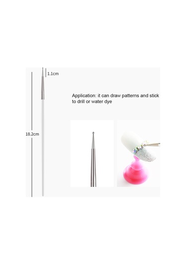 Hfambition Nail Art Çizim Ve Noktalama Fırçaları Seti - 15 Renkli Çizim + 5 Ahşap Kolu Noktalama Fırçası, Manikür Gereçleri Paketi