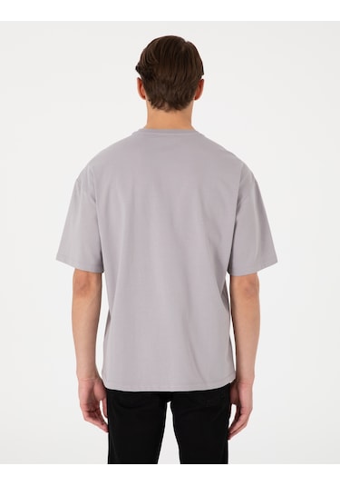 Pierre Cardin Erkek Gri Tişört 50310155-vr024 Gri