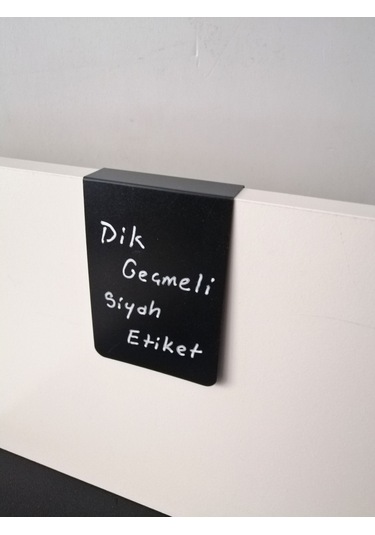10 Adet Silinebilir Karatahta Siyah Etiket 10 x 7 CM Ahşap Raflar