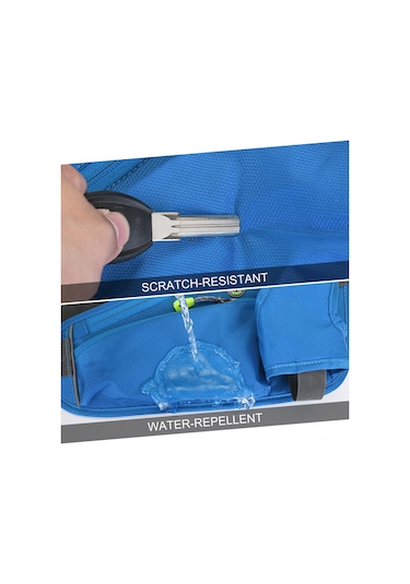 Mufunye Spora Uygun Çift Zip Cüzdanlı Su Şişesi Tutuculu Outdoor Bel Çantası - Koyu Gri Koyu Gri