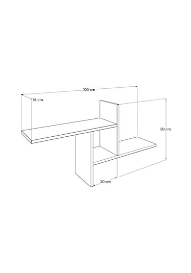 Adoremobilya Plus Dekoratif Duvar Rafı - Oslo Ceviz