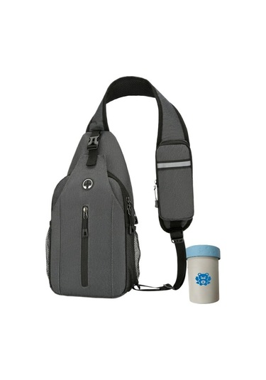 Anxin Shop Yeni Basit Çok Fonksiyonlu Spor Sırt Çantası, Çok Yönlü Banliyö Çantası, Erkek Omuz Çantası, Koyu Taba