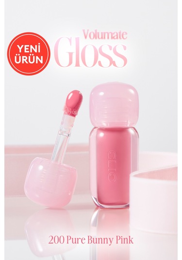 Clio Pigmentli Parlak Bitişli Dolgunlaştırıcı Lip Gloss Clıo Volumate Gloss 200 Bunny Pure Pink