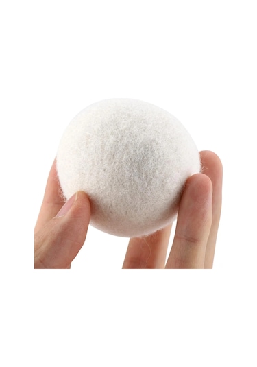 Vkemall 6 Adet Yumuşaklaştırıcı Kuruş Topu, Yeniden Kullanılabilir Doğal Yün, Kuruma Süresini Kısaltır, Kimyasız, 6cm