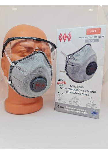Bln Bm 022 Ac Ffp2 Nr Aktif Karbonlu Ventilli Toz Maske 20 Adet