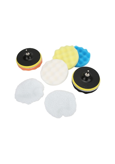 Moveevo 6 İnç 11 Parça Araç Cila Seti: Pnömatik/elektrikli Cila Makinesi İçin, Fiber-sünger Paspaslar, Hızlı Değişim Kanca-loop Tasarımı, Ayna Parlaklığı Artırır