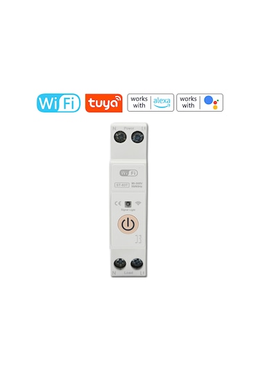 Teltree St-63t Akıllı Wifi Kesici: Akıllı Telefon İle Uzaktan Kontrol, Zamanlı Açma-kapama, 63a Akım, 90-360v, Plastik, St-63t Modeli 1-gang