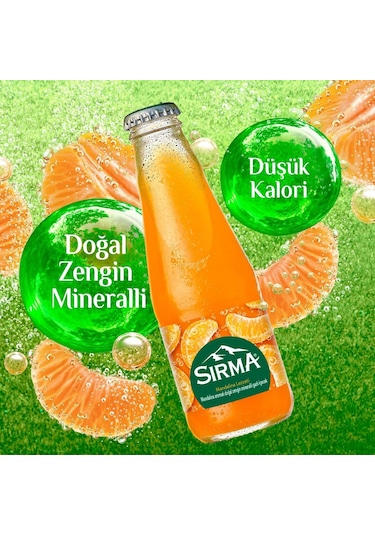 Sırma C Vitaminli Mandalina Aromalı Doğal Maden Suyu 200 Ml X 24 Adet