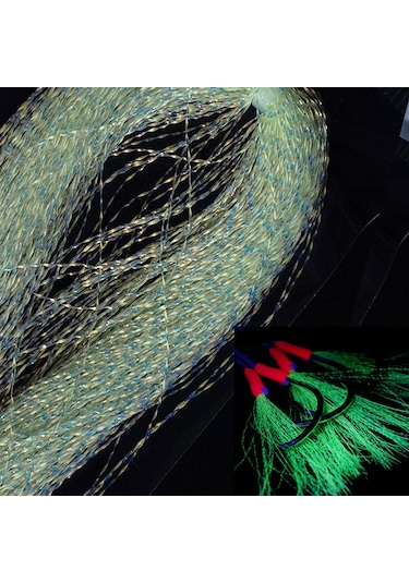 Mufunye Deniz Ve Göl Balıkçılığı İçin Parlak Işıkli Spiral Renkli Yüzen Böcek Kanca Ve Demir Balık Yemi Seti Beyaz Işıklı Şerit