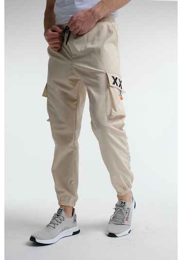 Oksit Destry Slim Fit Kort Paraşüt Kargo Cepli Erkek Eşofman Alt 001