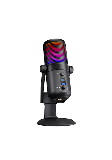 Diyez Siyah Rgb Ses Gösterge Mikrofon Oyuncu Mikrofonu Yayıncı Mi