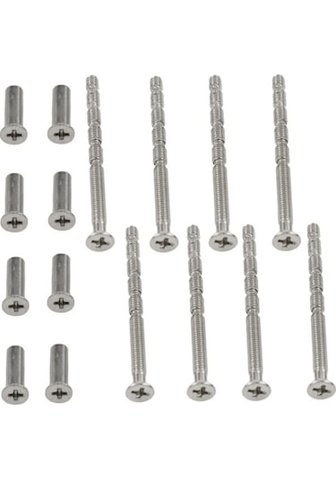 Tongxida Kapı Kolu Vidalı M4 60mm, Gümüş - 8 Vida 8 M4 16mm Boru, 35-60mm Kapılara