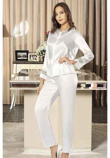 Xses 1002 Kadın Ekru Saten 6'lı Takım Ekru