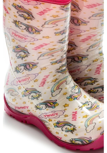 Twigy Nn0607 Yağmur Beyaz Çocuk Çizme Beyaz