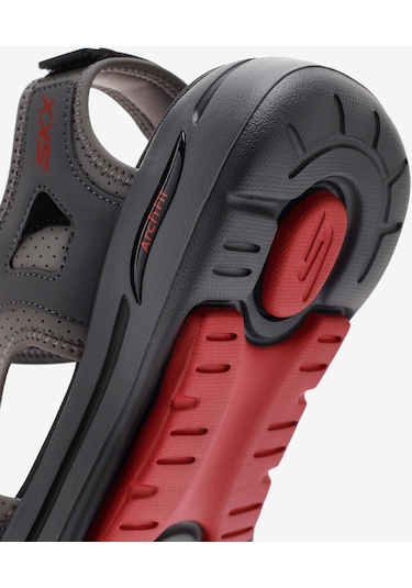 Skechers Go Walk Arch Fit Sandal - Mission İi Erkek Gri Sandalet 229064 Ccrd Gri