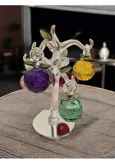 Özel Kristal Kesim 5'li Üzüm Dekoratif Obje