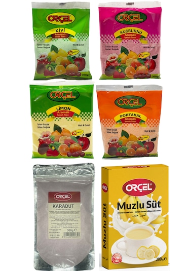 Orçel Toz İçecek Seti Oralet Çay Sıcak Soğuk Karışık 6'lı