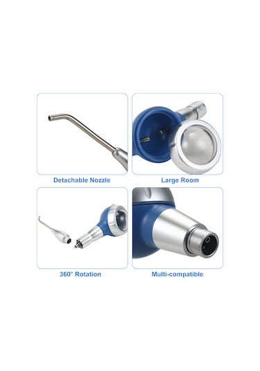 Skycity Dental Metal Air Prophy Kit: 2 Delikli, 360 Döner, Homojen Dağılım, Ters Emme Engeli, Kolay Kurulum Ve Temizlik