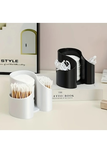 Chuangyinshop Siyah 1 Adet 3'lü Saklama Kutusu, Kozmetik Ve Diş İpi Düzenleyici, Banyo Aksesuar Siyah