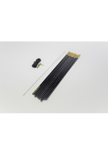 Fiberglas Çadır Polü Seti 8.5 Mm Siyah