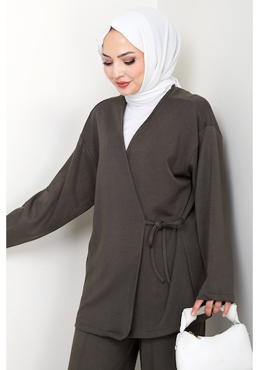 Kimonolu Oysho İkili Takım 1623 - Haki Haki