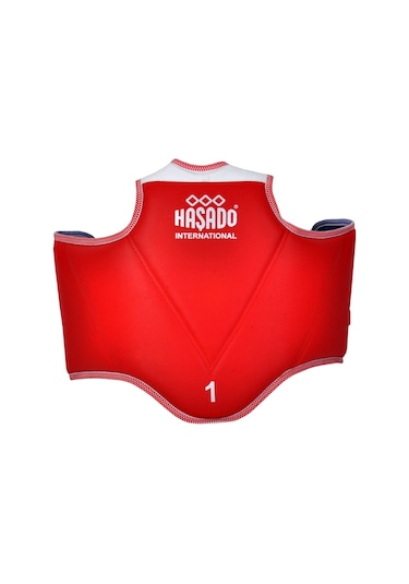 Haşadospormalzemeler Haşado Safeguard Taekwondo Vücut Göğüs Koruyucu Yelek Kırmızı - Mavi