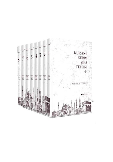 Kur'an-ı Kerim Şifa Tefsiri Seti - 8 Kitap Takım - İlaveli Yeni Baskı - Mahmut Toptaş - Cantaş Yayınları