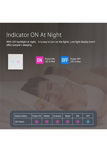 Pazly Neo Nas-sc02w Kablosuz Wifi Akıllı Işık Kontrol Anahtarı 2gang Cbtxglobal