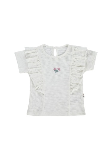 Civil Baby Çiçek Baskılı 6-18 Ay Tişört - Ekru