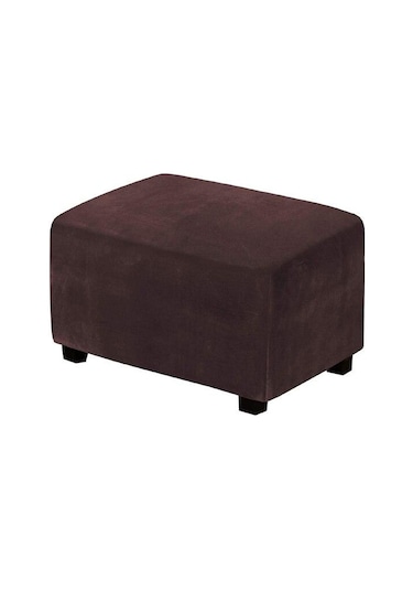Koyu Kahverengi 4 Boyutları Kadife Dayanıklı Özelleştirilmiş Streç Ayak Dayama Osman Kapak Katlanır Depolamalı Tabure Puf 56930753