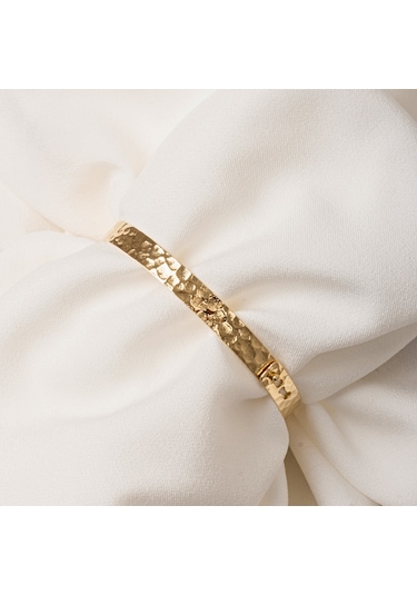 Gümüş Bilezik - Dövülü El İşçiliği Yeni Tarz Kelepçe 925 Ayar Gümüş Bilezik Gümüş