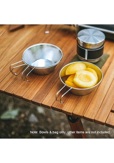 Pazly 4 Adet 310ml Paslanmaz Çelik Sierra Kupası + Taşınabilir Çanta, Kamp, Piknik, Barbekü Metalik METALİK