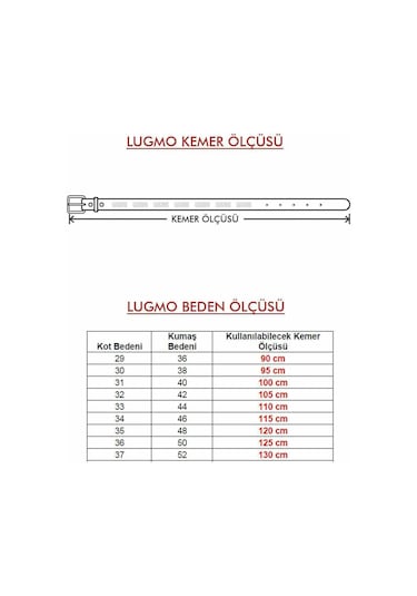 Lugmo 2 Adet Hakiki Deri Erkek Kemer 4,5 Cm Dikiş Desenli Siyah Siyah-siyah