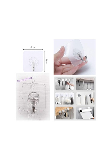 Suntek 5x Yapışkanlı Duvar Kancası İz Bırakmayan Banyo Mutfak Depolama Odası Çok Renkli