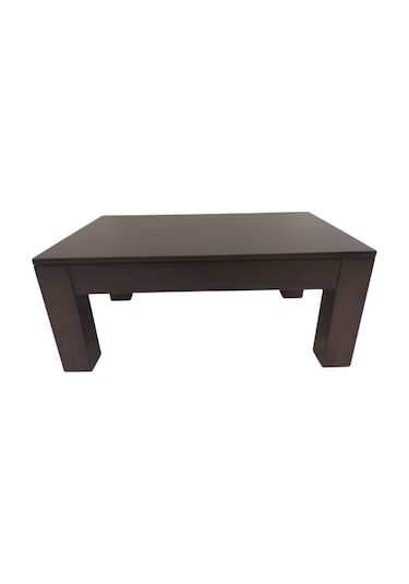 Orta Sehpa Küt Torna Model Ahşap Kayın Ayak Mdf Parlak Ceviz Tabl