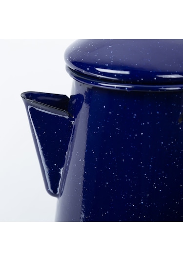 Shineyee Mavi Gökkuşağı Desenli 0.8l Emaye Kettle, Çelik Ve Emaye Malzeme, Çay/su/ Kahve Kaynatma, Ev/ Bahçe/ Kamp İçin, Retro Stili, Drip-şişirsiz, 18cm