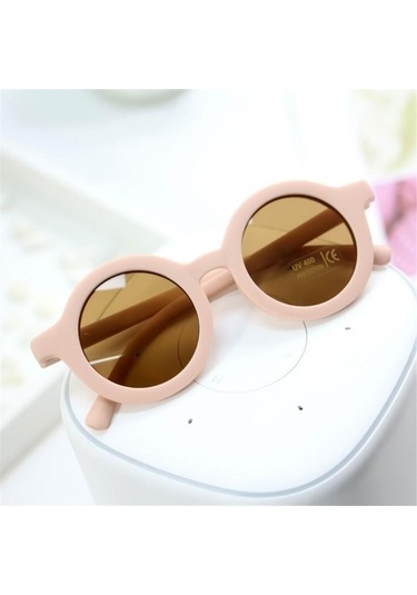 Trendooze Yuvarlak Yeni Ultraviyole Retro Renk Pembe Moda Kolaylık İçin Güneş Gözlük Gözlük Gözlüğü Düz Dayanıklı Çocuklar Çocuk Bebek Oe Pembe