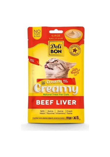 Delibon Creamy Ödül Maması Dana Ciğerli 15gr 5li Paket
