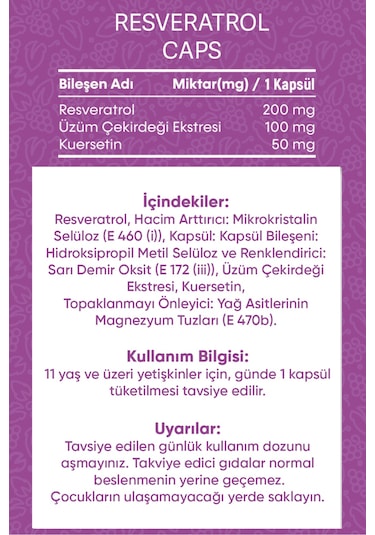 Vitisfera Resveratrol Caps 20 Kapsül