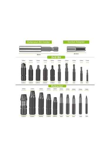 Ccgloball 22 Parça Kırık Vida Çıkarıcı Bit Seti Kırık Cıvata Çıkarıcı İçin Sıyırma Vidası Çıkarıcı Kiti Çok Amaçlı Manyetik