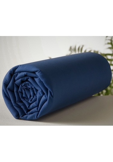 Pamuklu Lacivert 200X200+2*(50X70) Battal Boy Lastikli Çarşaf Tak