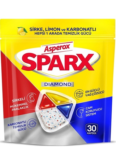 Asperox Sparx Hepsi 1 Arada Bulaşık Makinesi Kapsülü 5 x 30'lu