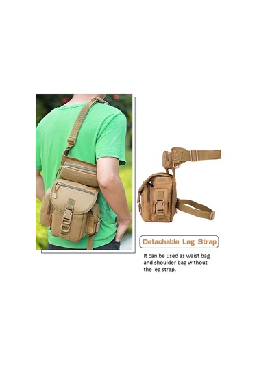 Teltree Dış Mekan Ayak Çantası, 800d Oksford Kumaşı, Su Geçirmez, Dayanıklı, Çok Amaçlı Bel/omuz Çantası, Outdoor Spor/fotoğrafçılık İçin Siyah