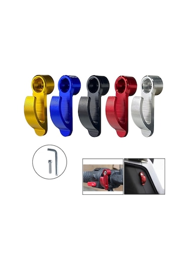 2 Adet Motosiklet Modifiye Kask Kancası Scooter Yan Depolama Kancası Gümüş