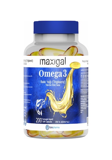Maxigal Omega-3 Balık Yağı 200 Kapsül