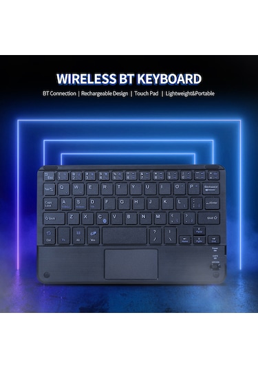 Geeksen "59 Tuşlu Ultra İnce Bluetooth Klavye - Dokunmatik Padli, Android/windows/ios Uyumlu"