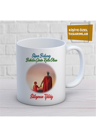 Kişiye Özel İsim Yazılabilir Süper Babamız Babalar Günün Kutlu Olsun Kupa Bardak Çok Renkli