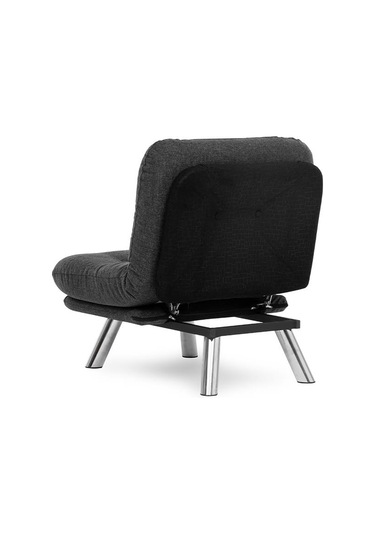 Pafu Hippo Tekli Yataklı Koltuk Keten - Koyu Gri Koyu Gri